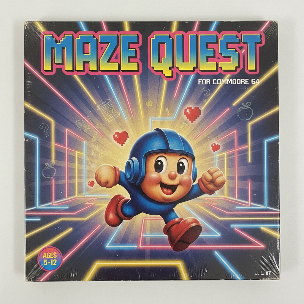 Maze Quest C64 Game Cover